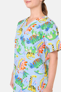 Gorman NZ - Dinoland Scrub Set - light-blue