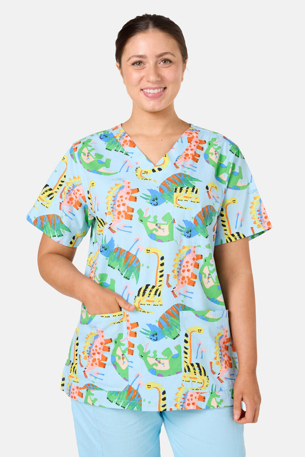 Gorman NZ - Dinoland Mixed Scrub Set - light-blue