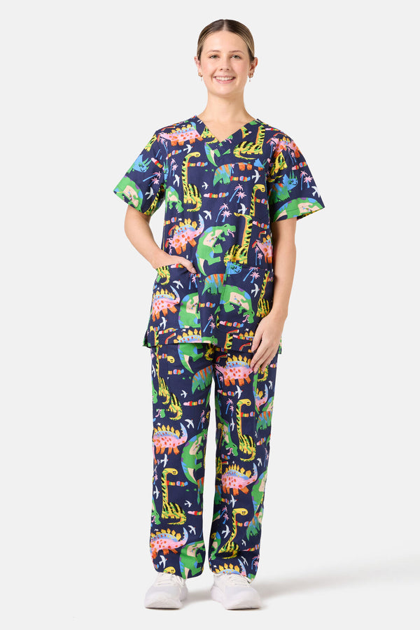 Gorman NZ - Dreamy Dinos Scrub Set - navy