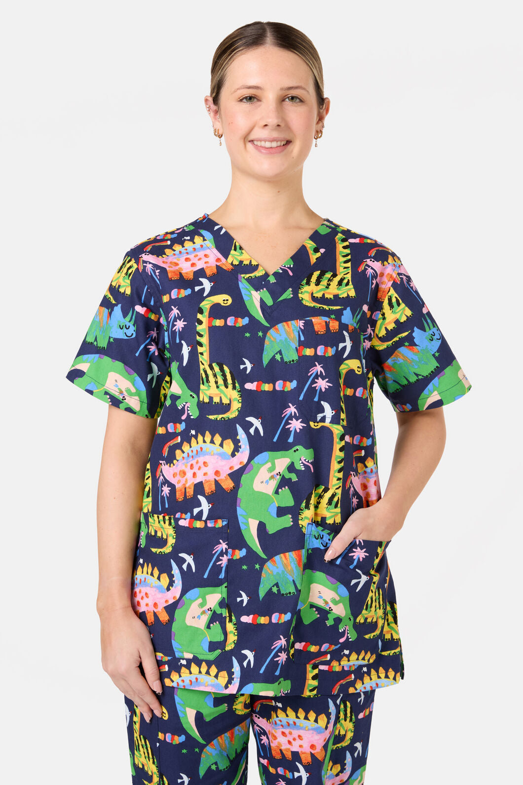 Gorman NZ - Dreamy Dinos Scrub Set - navy