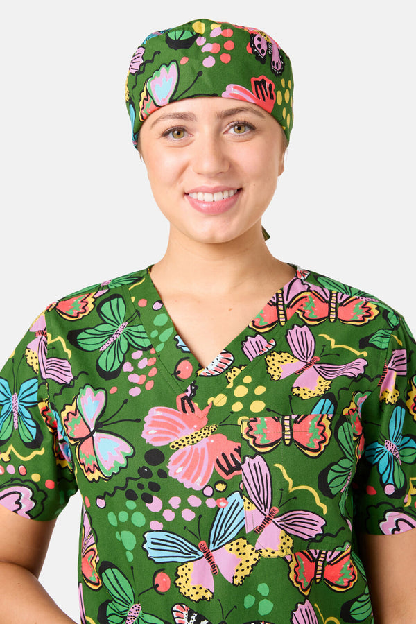 Gorman NZ - Papillon Scrub Hat - green