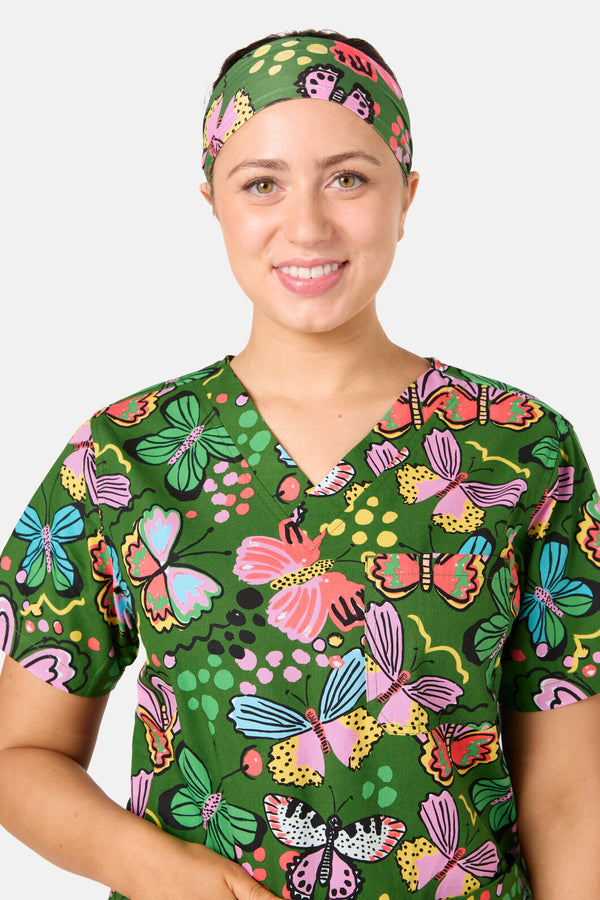 Gorman NZ - Papillon Scrub Headband - green