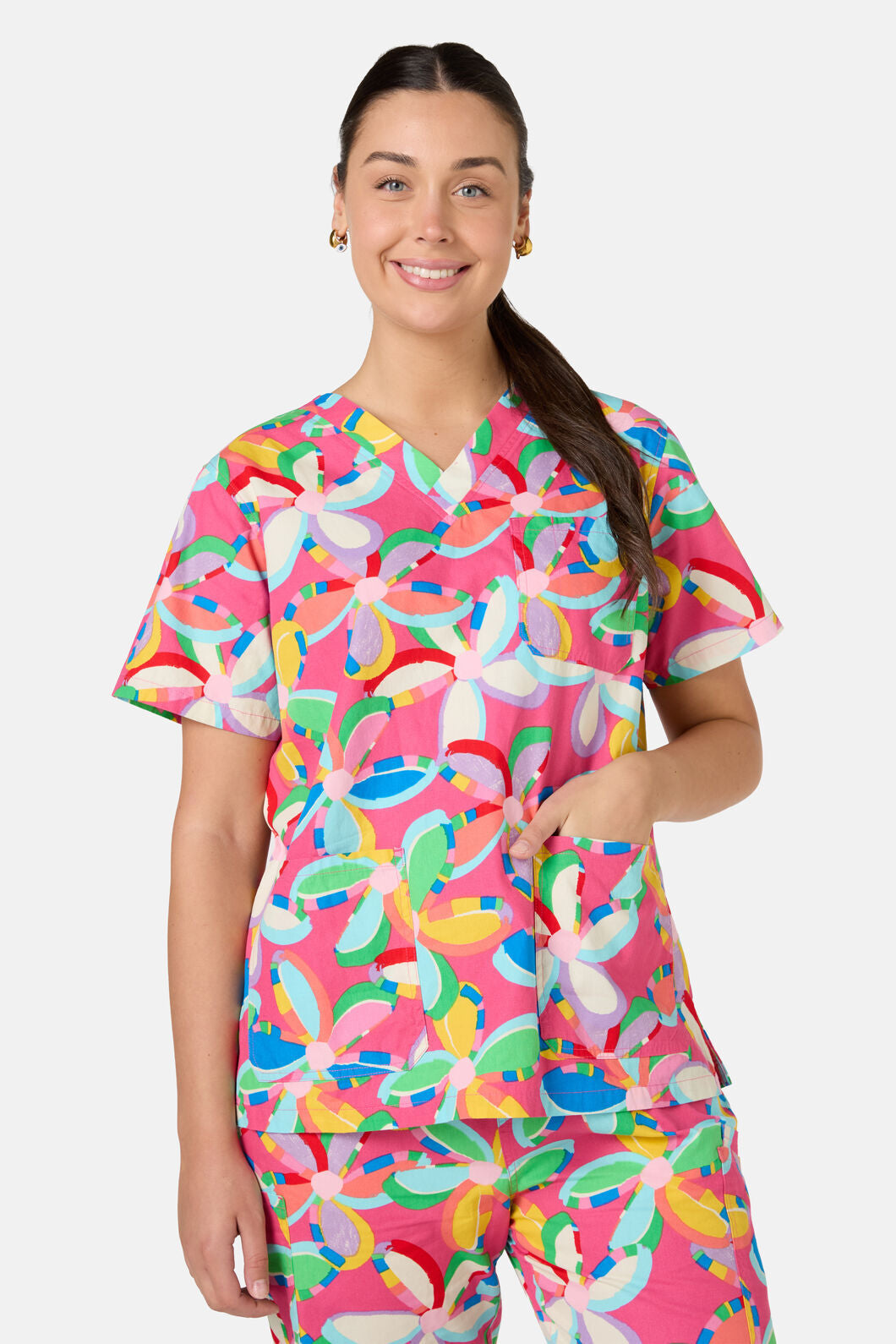 Gorman NZ - Rainbow Daisy Scrub Set - multi