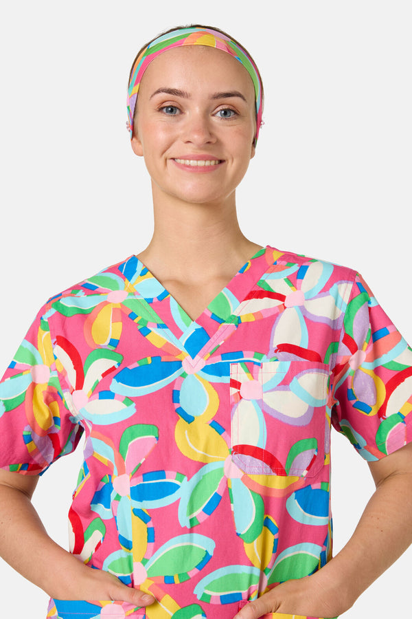 Gorman NZ - Rainbow Daisy Scrub Headband - multi