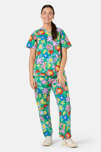 Gorman NZ - Floral Pop Scrub Set - green
