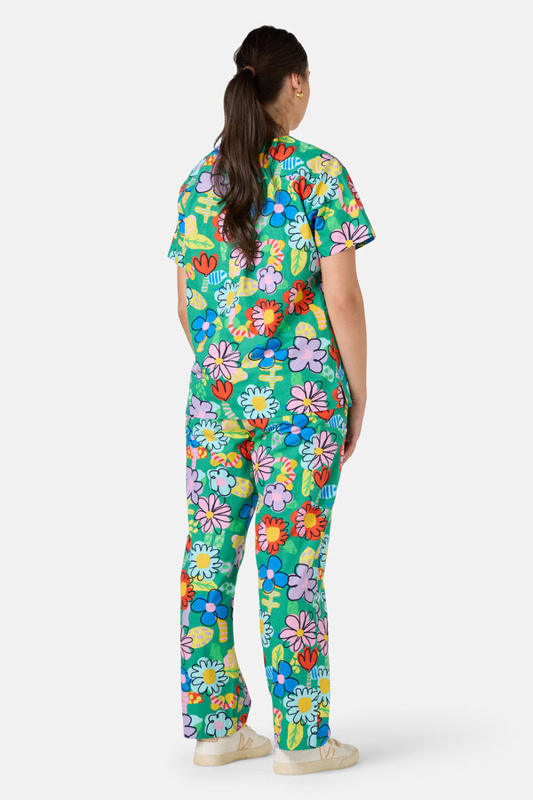 Gorman NZ - Floral Pop Scrub Set - green