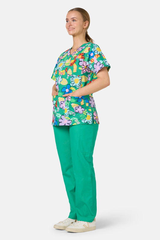Gorman NZ - Floral Pop Mixed Scrub Set - green