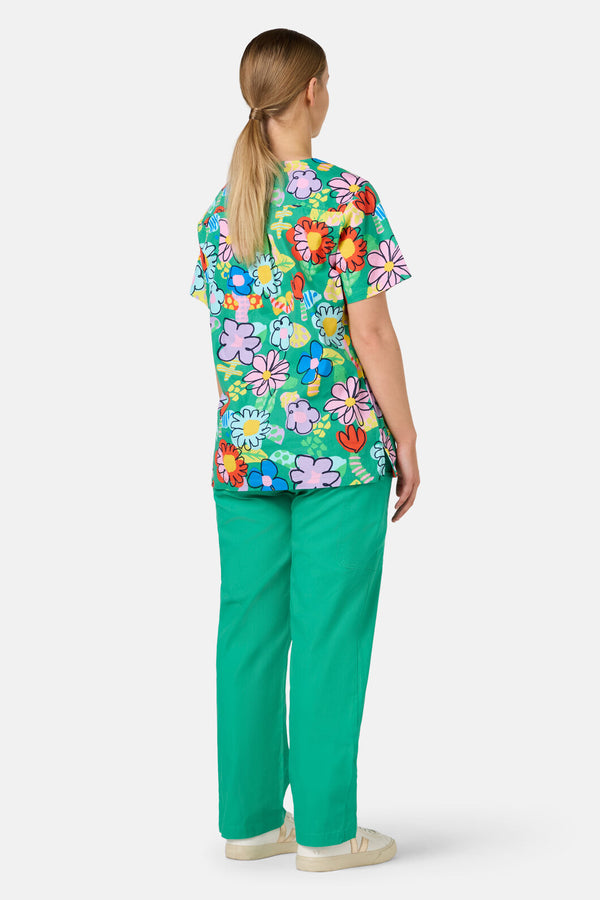 Gorman NZ - Floral Pop Mixed Scrub Set - green