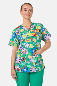 Gorman NZ - Floral Pop Mixed Scrub Set - green