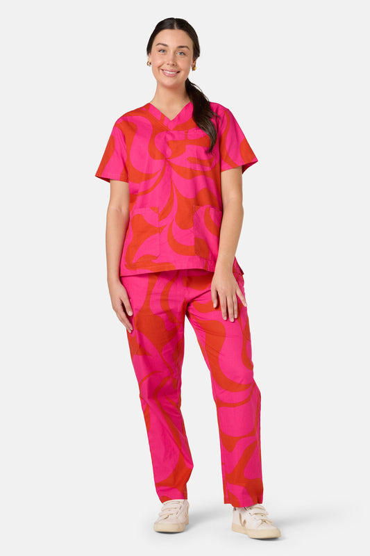 Gorman NZ - Wavelength Scrub Set - pink
