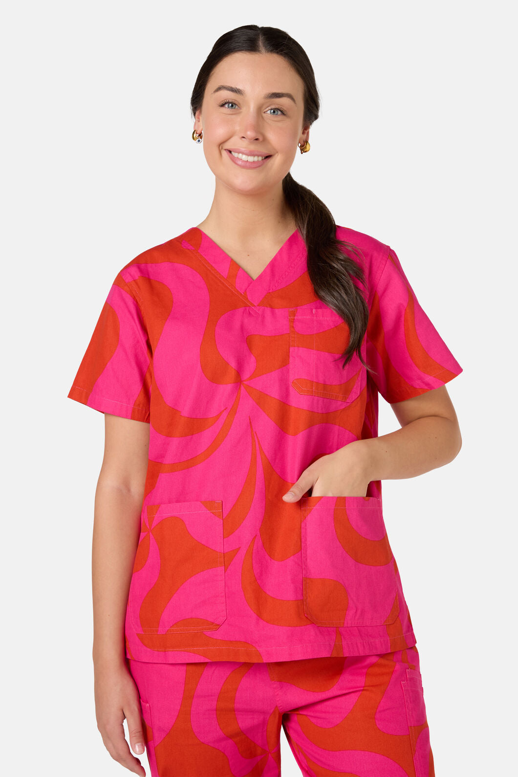 Gorman NZ - Wavelength Scrub Set - pink