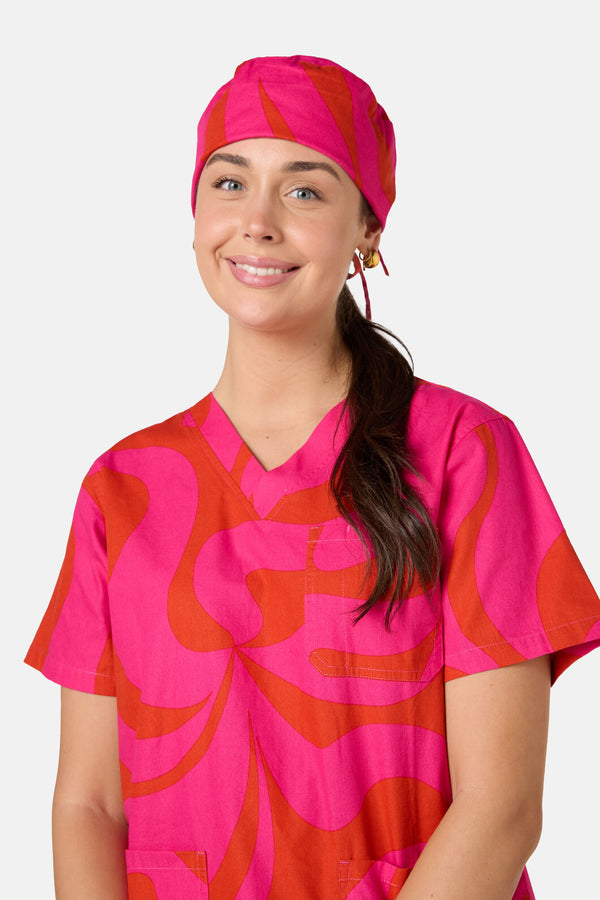Gorman NZ - Wavelength Scrub Hat - pink