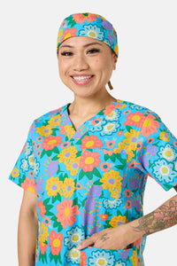 Gorman NZ - Painted Garden Scrub Hat - aqua