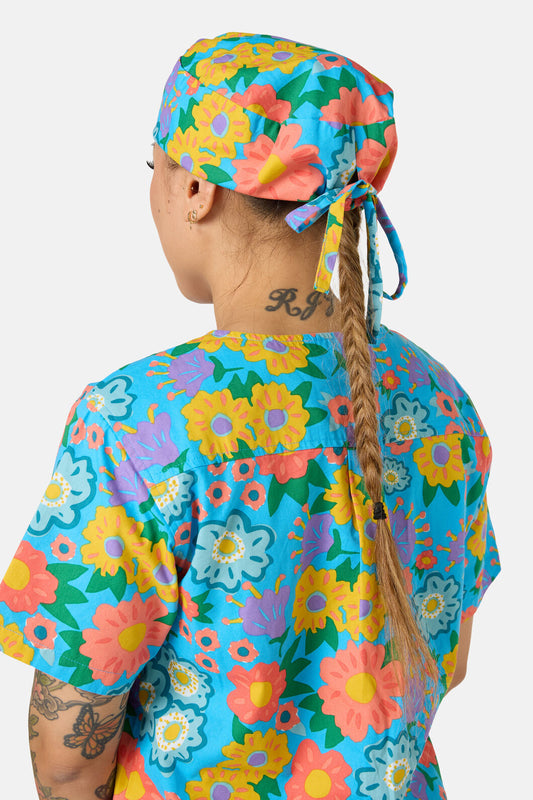 Gorman NZ - Painted Garden Scrub Hat - aqua