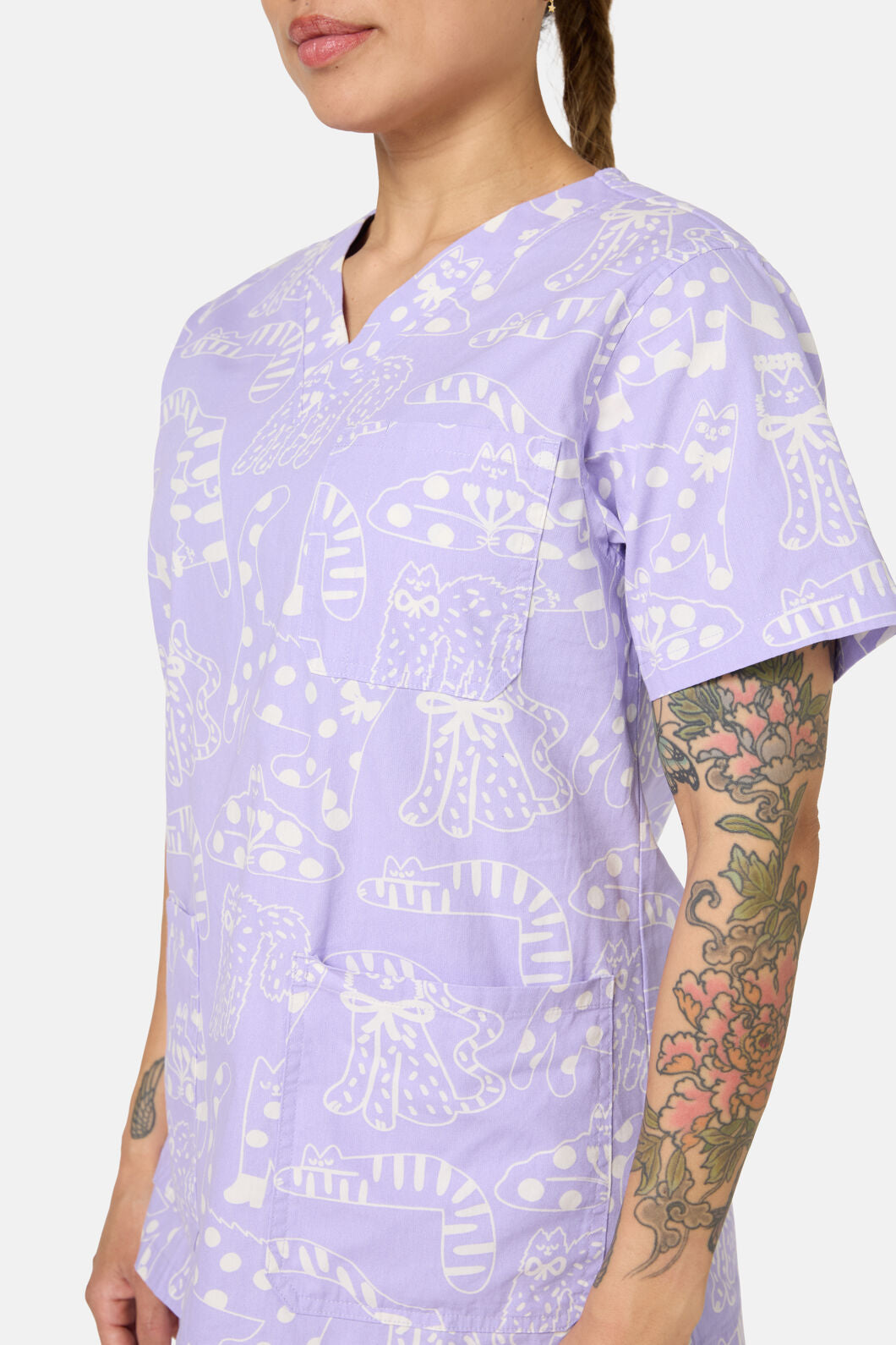 Gorman NZ - Lilac Cat Scrub Set - lilac