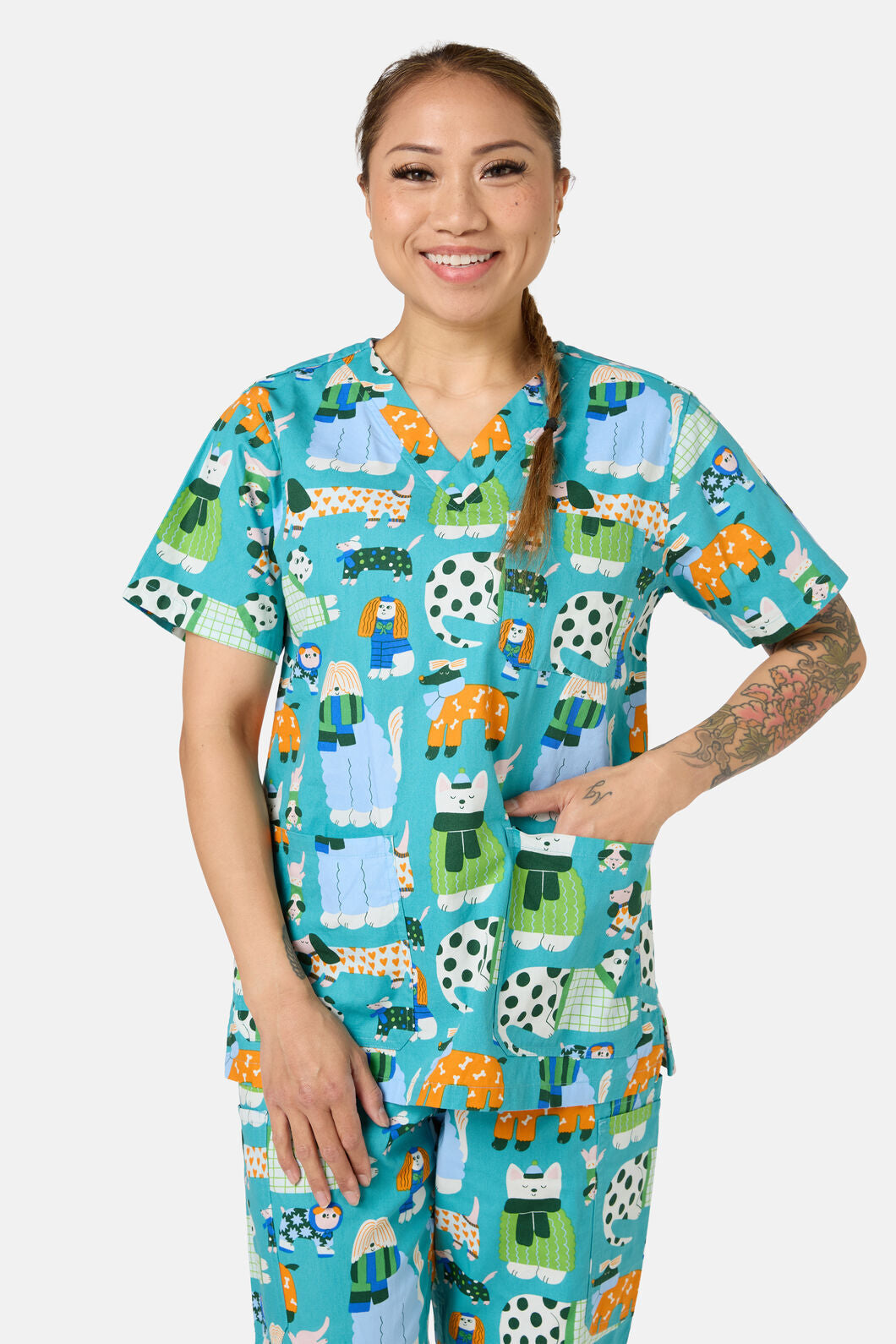 Gorman NZ - Sweater Dogs Scrub Set - multi
