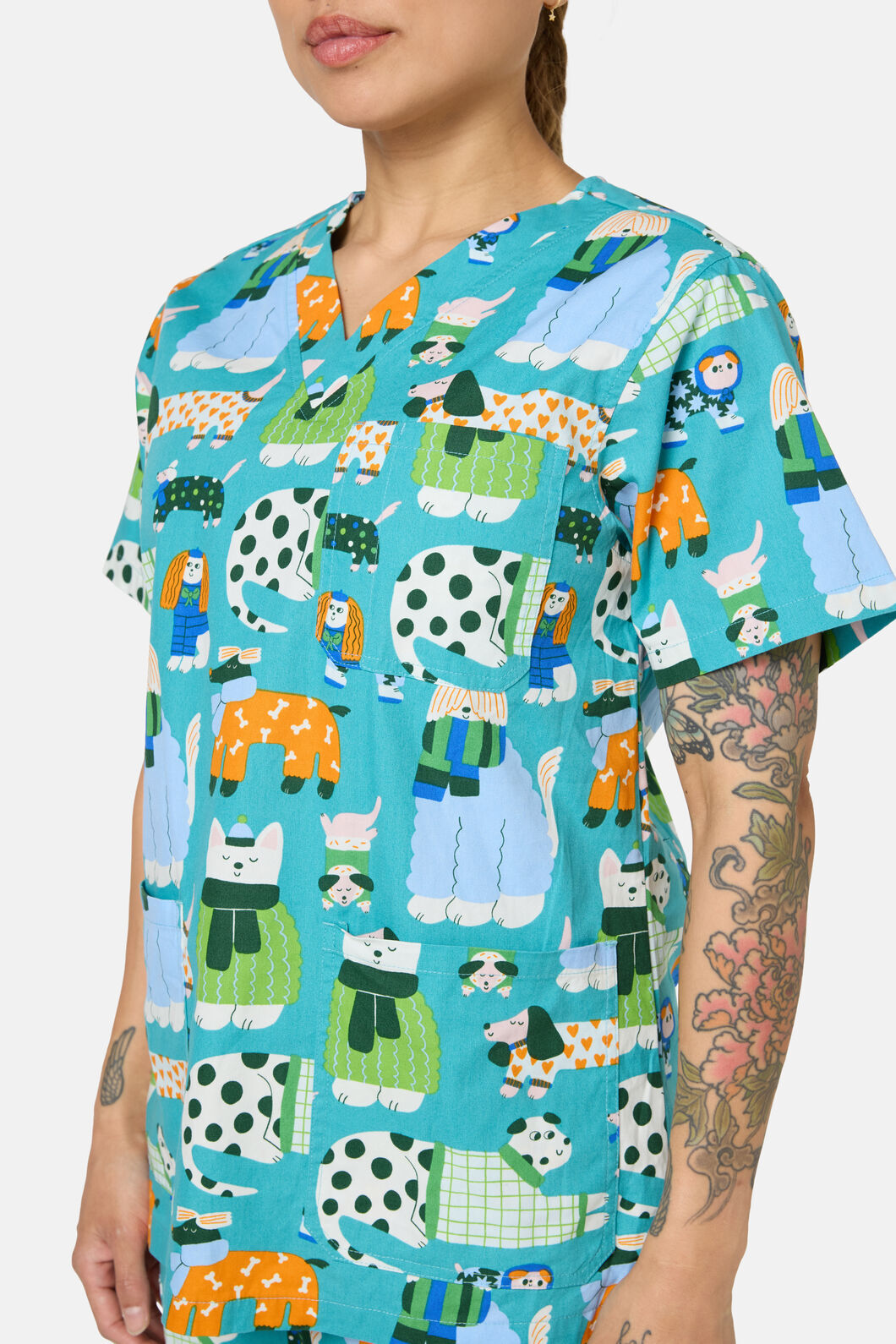 Gorman NZ - Sweater Dogs Scrub Set - multi