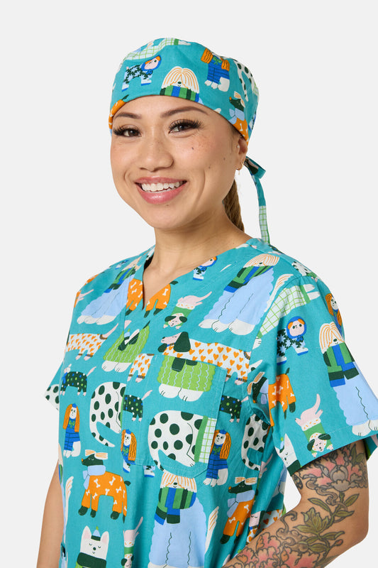 Gorman NZ - Sweater Dogs Scrub Hat - multi