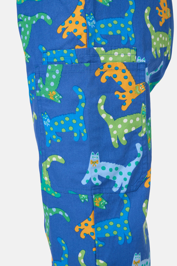 Gorman NZ - Spotty Cats Scrub Set - navy