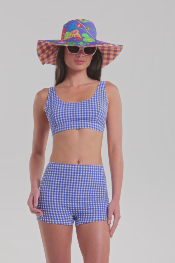 Gorman NZ - Gingham Bikini Top - blue