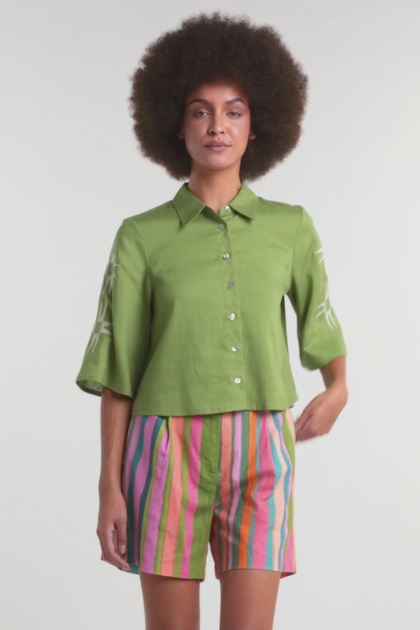 Gorman NZ - Sunspill Embroidered Shirt - green