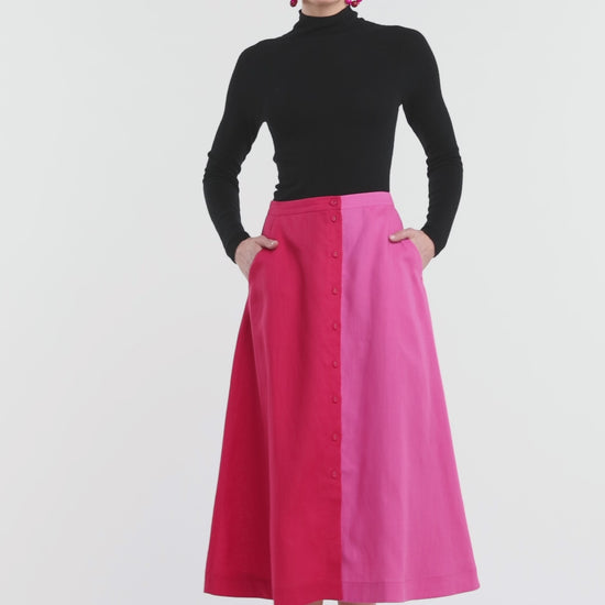 Gorman NZ - Icy Pop Linen Skirt - pink