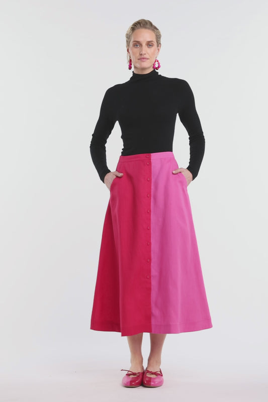 Gorman NZ - Icy Pop Linen Skirt - pink