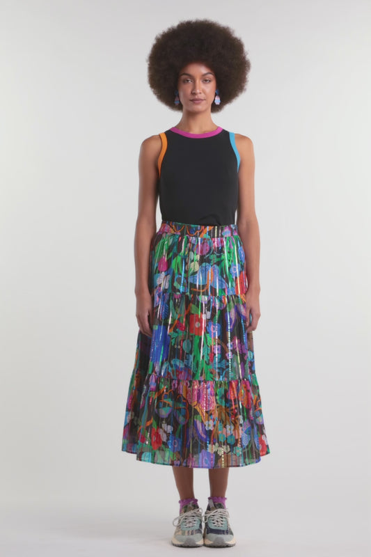 Gorman NZ - Mariposa Glitter Party Skirt - print