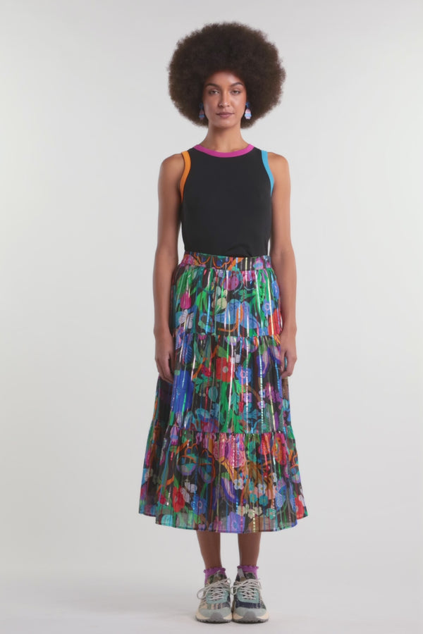 Gorman NZ - Mariposa Glitter Party Skirt - print