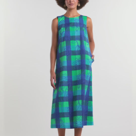 Gorman NZ - Petal Patch Check Midi Dress - check