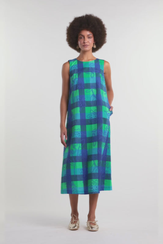 Gorman NZ - Petal Patch Check Midi Dress - check