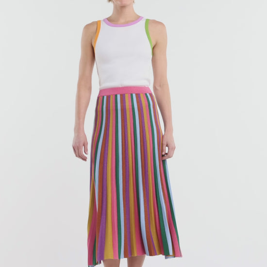 Gorman NZ - Racing Stripe Knit Skirt - multi
