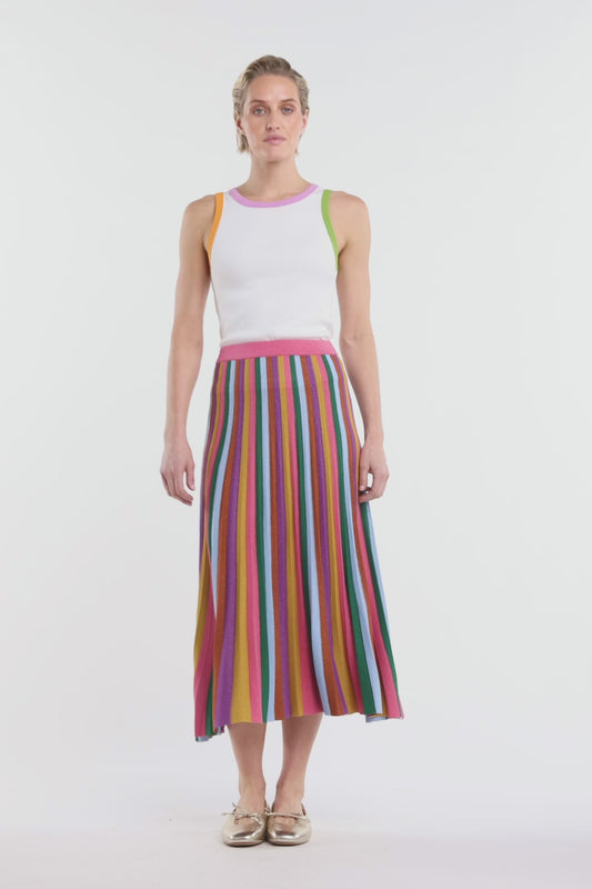 Gorman NZ - Racing Stripe Knit Skirt - multi