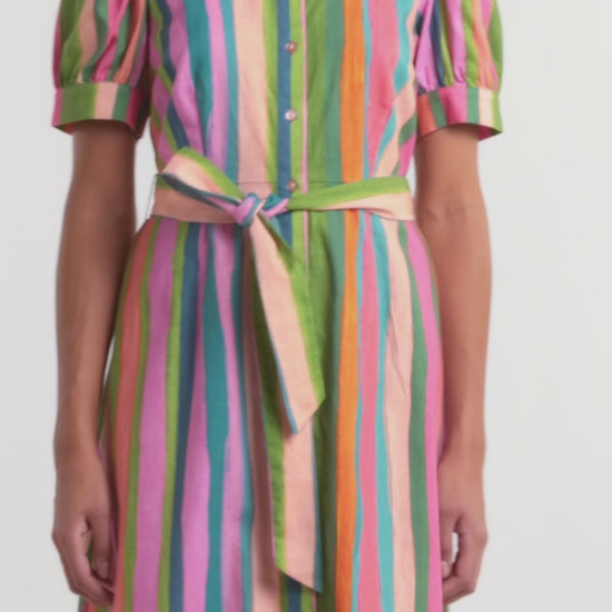 Gorman NZ - Stripes Print Shirt Dress - print