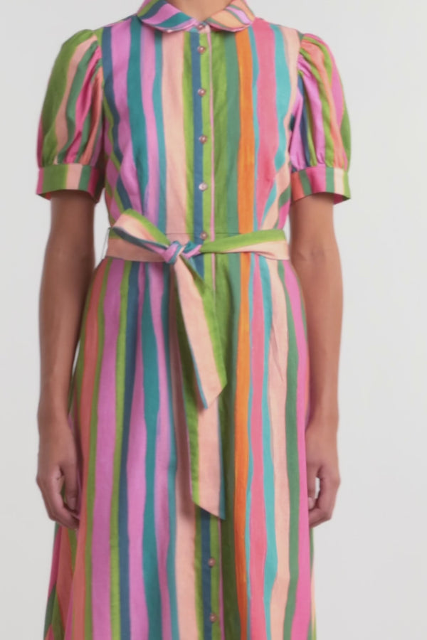 Gorman NZ - Stripes Print Shirt Dress - print