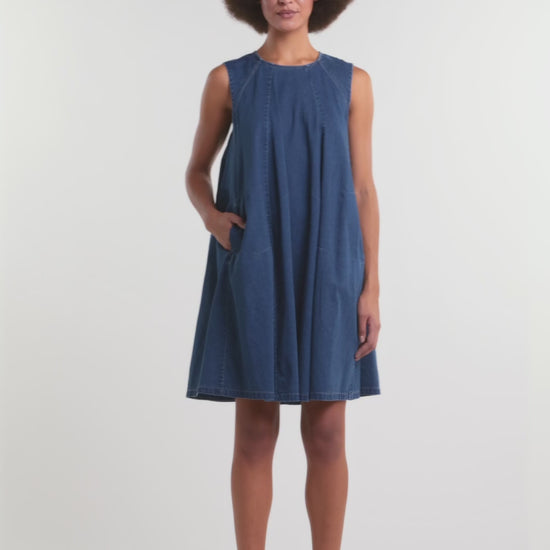 Gorman NZ - Charlotte Chambray Bubble Dress - chambray