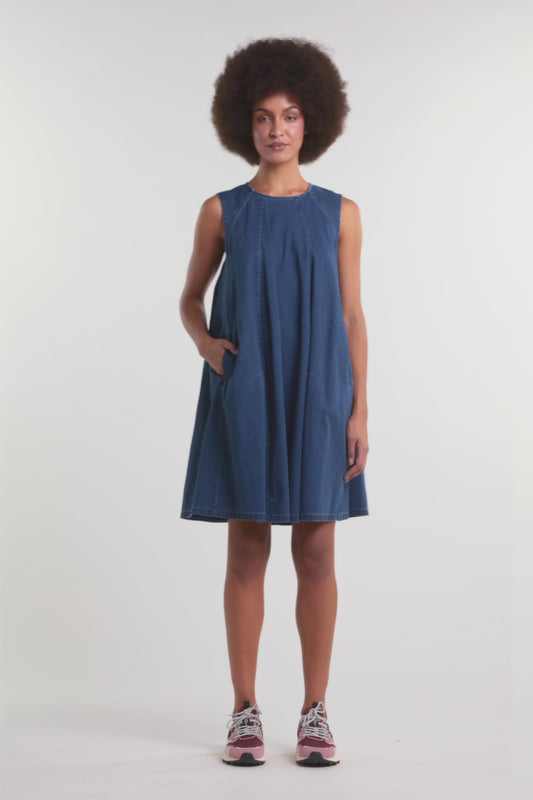 Gorman NZ - Charlotte Chambray Bubble Dress - chambray