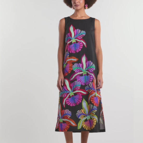 Gorman NZ - Orchid Embroidered Midi Dress - print