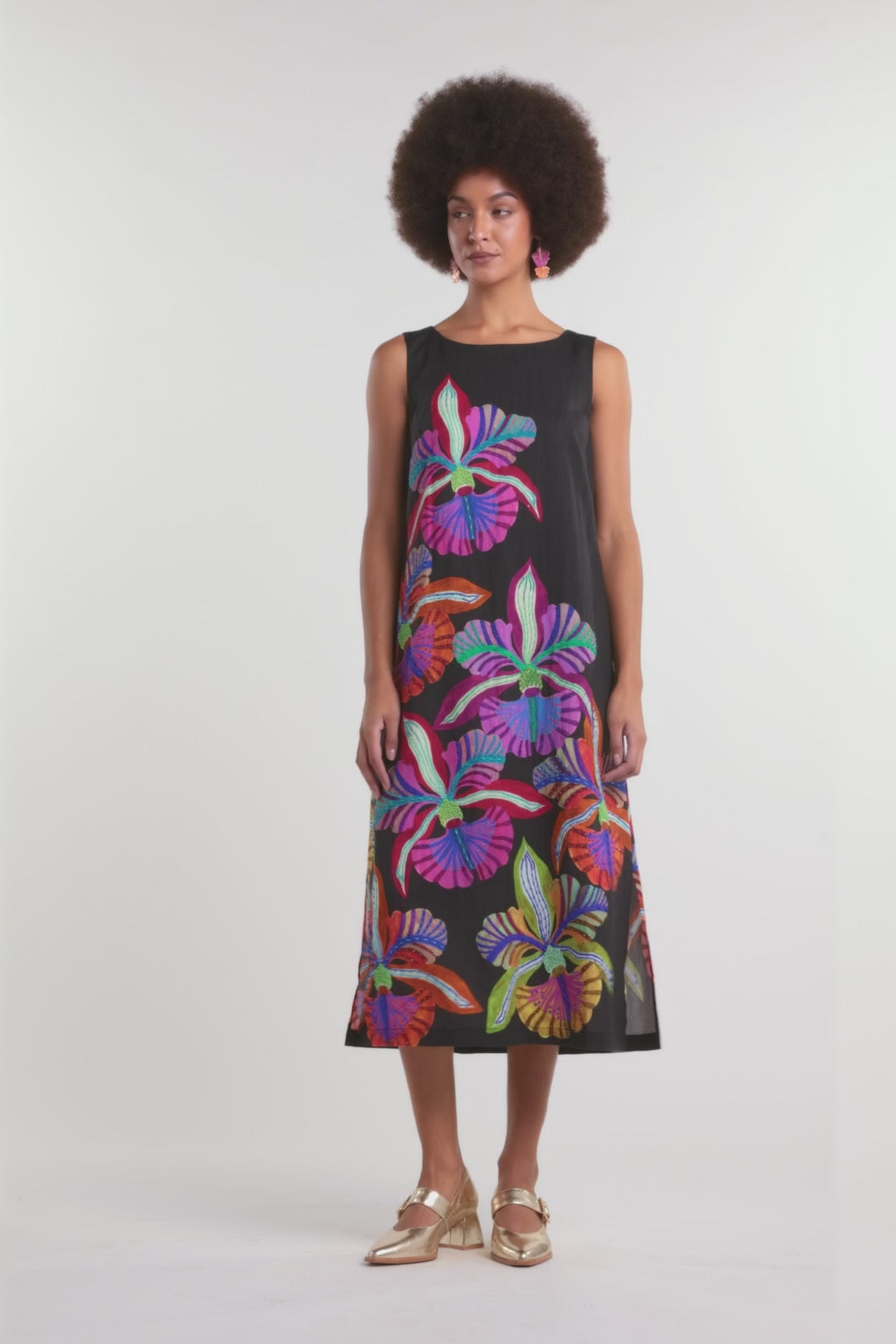 Gorman NZ - Orchid Embroidered Midi Dress - print