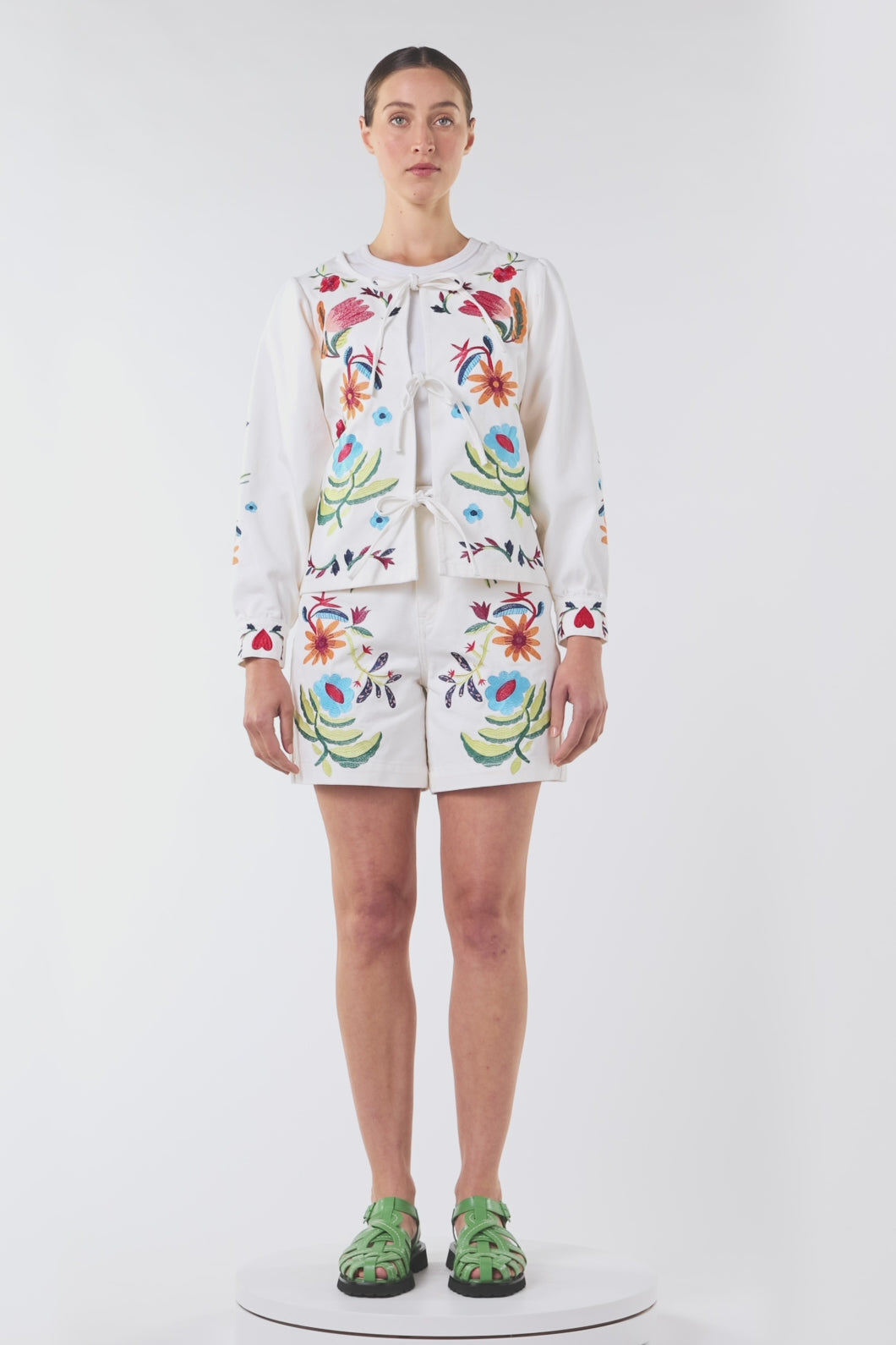 Gorman NZ - Little Things Denim Tie Jacket - cream