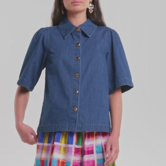 Gorman NZ - Unwind Denim Shirt - mid-blue