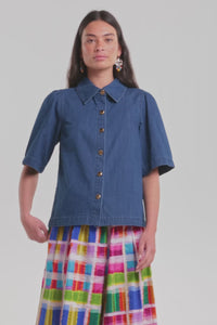 Gorman NZ - Unwind Denim Shirt - mid-blue