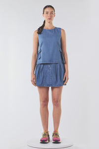 Gorman NZ - Bowtiful Denim Tank - mid-blue