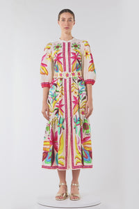 Gorman NZ - Papaya Palm Long Shirt Dress - print