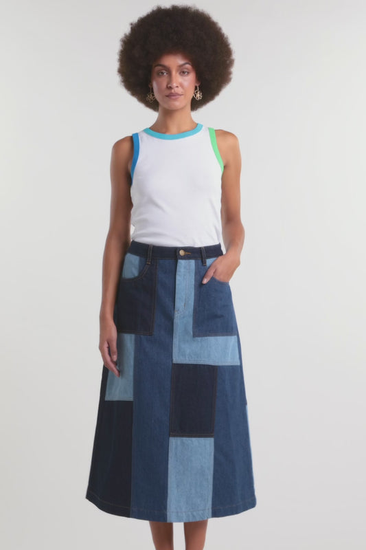 Gorman NZ - Puzzle Denim Skirt - denim
