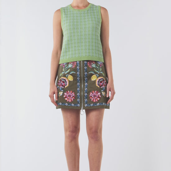 Gorman NZ - At The Garden Knit Tank - green