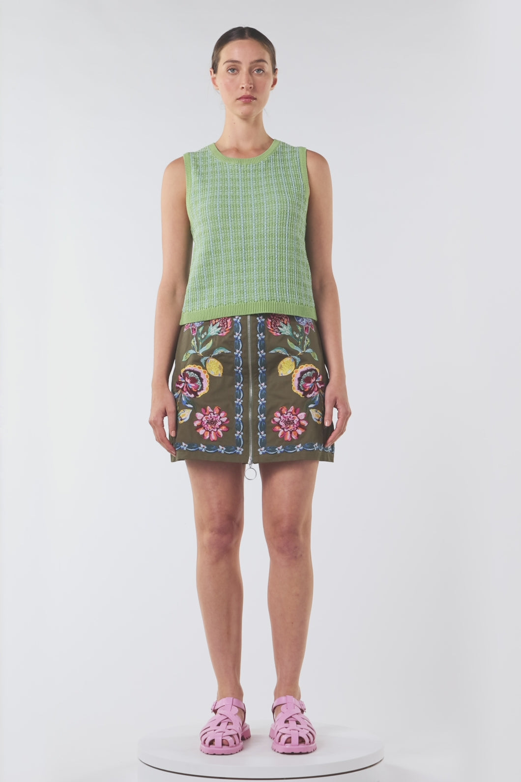 Gorman NZ - At The Garden Knit Tank - green