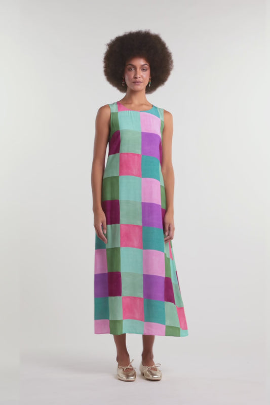 Gorman NZ - Sunspill Check Party Dress - print