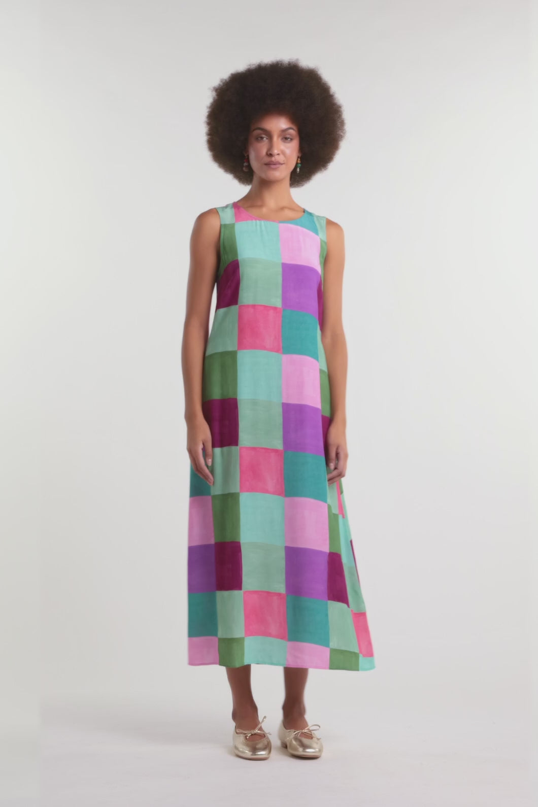 Gorman NZ - Sunspill Check Party Dress - print