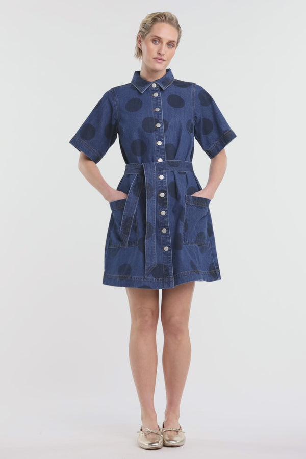 Gorman NZ - On The Dot Denim Dress - denim